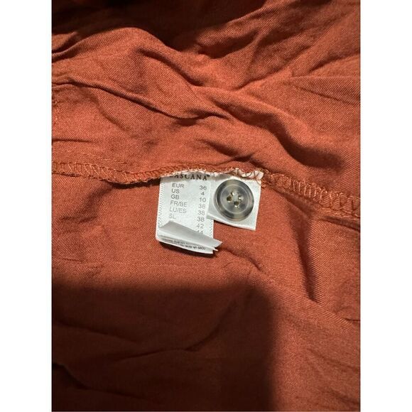 Lascana NWT Tiered rust Brown long sleeve swing Dress 4 - Picture 3 of 6